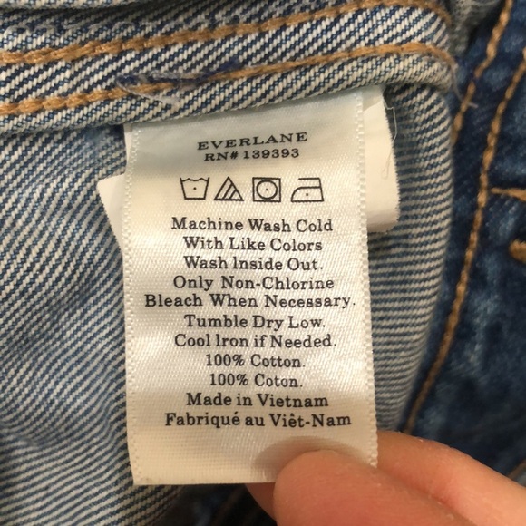 Everlane Jean Jacket Size XS Faded Blue Denim - Picture 6 of 10